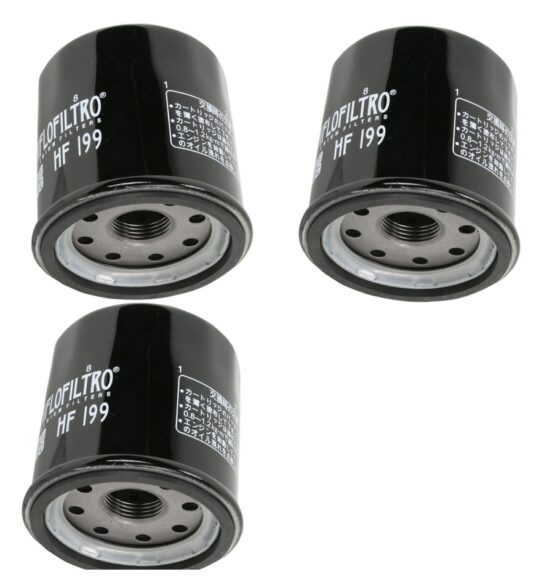 HF199 Oil Filter - Black - 3 Pack