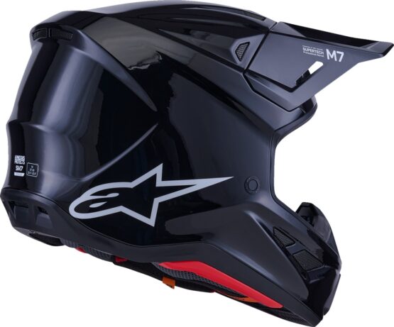 Alpinestars SM7 Solid MX Helmet Gloss Black XL - Image 3