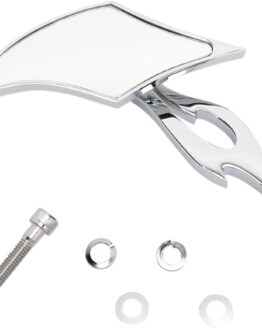 Drag Specialties Gothic Left Side Mirror with Sculptured Stem Chrome