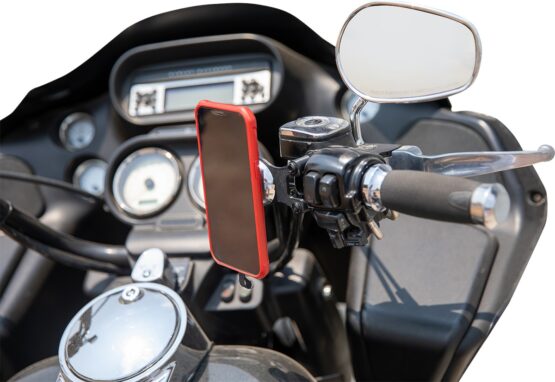 Klock Werks iOmounts Handlebar Device Mount Chrome For Harley-Davidson - Image 2