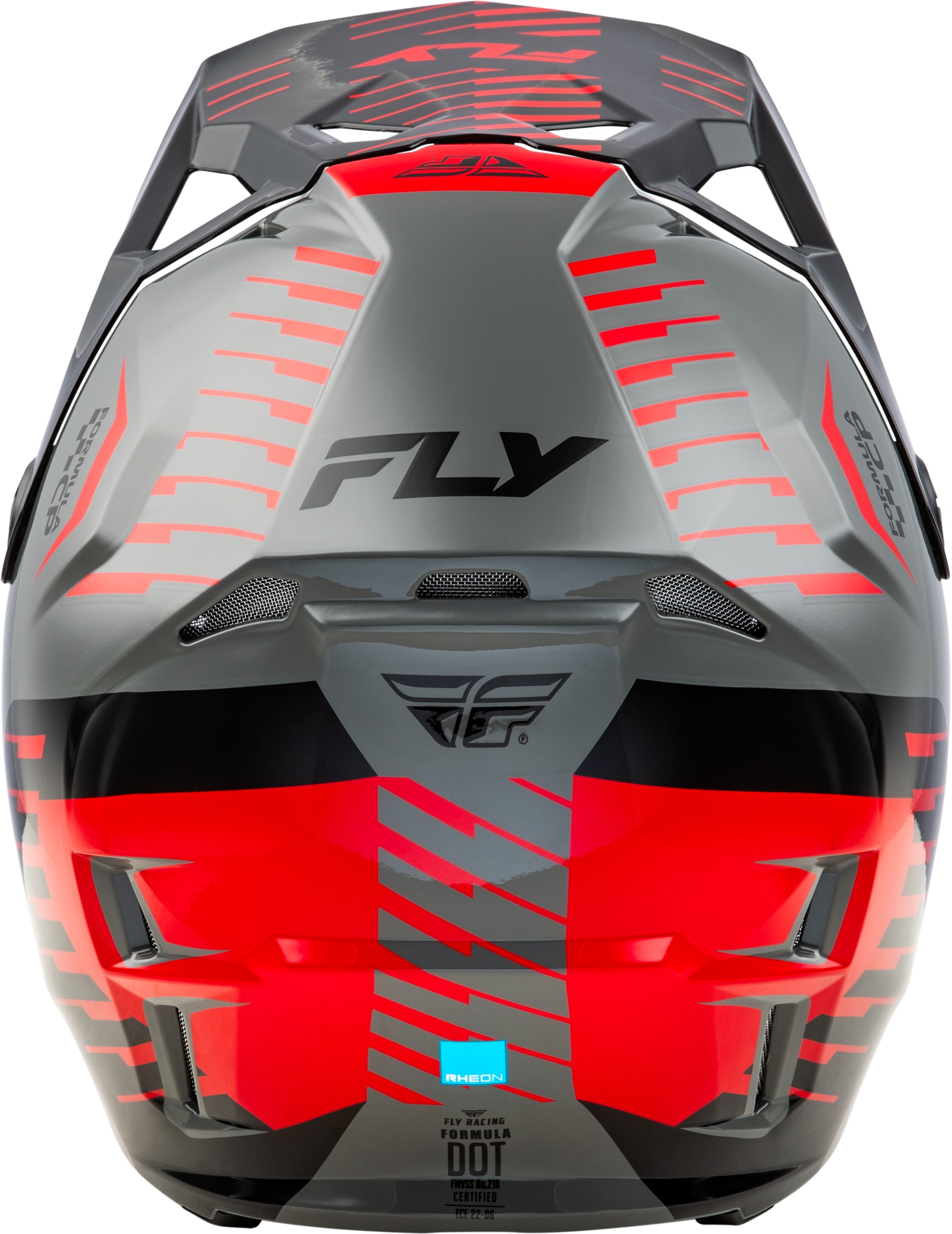 Fly Racing Formula CP Slice Helmet Grey/Red/Black LG - Image 3