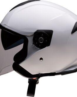 Road Max Solid Open Face Street Helmet White Medium