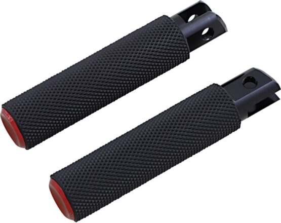 Arlen Ness Knurled Red Footpegs for M8 Softails (18+)