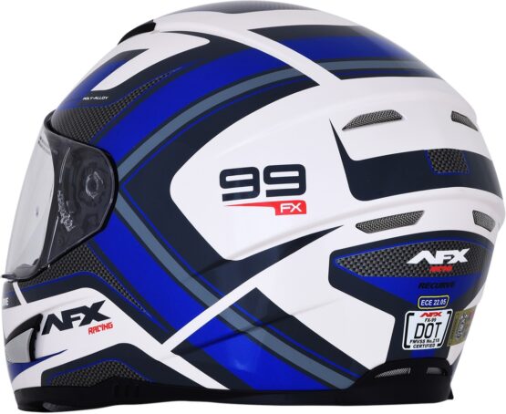 FX-99 Full Face Street Helmet Blue Small - Image 4