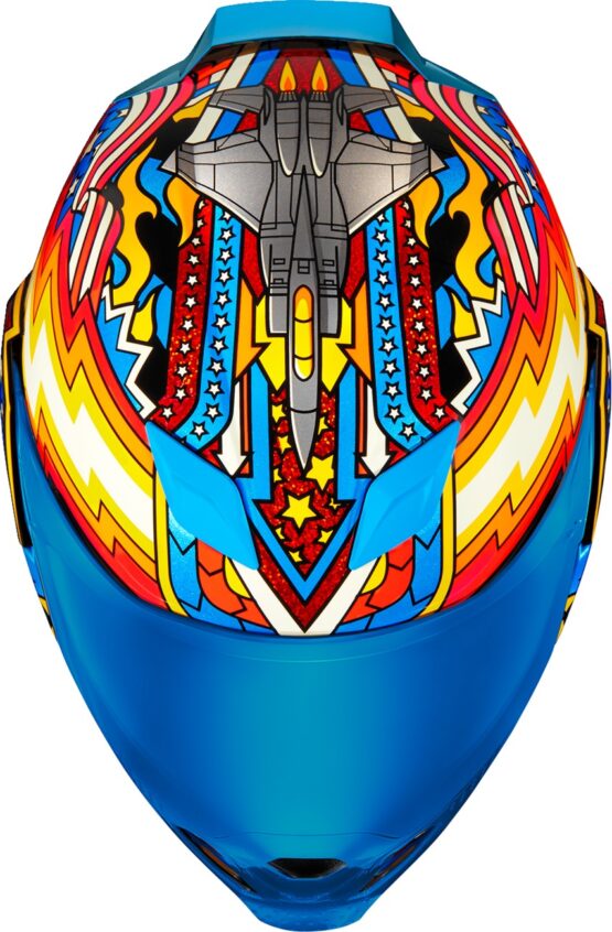 ICON Airflite Flyboy Helmet - Large, Blue - Image 4
