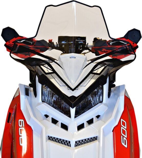 PowerMadd Cobra Mid Windshield Clear/Black 18.5in For Polaris AXYS