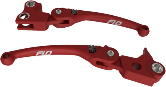 FLO Motorsports MX Style Adjustable Lever Set Red For 17-20 Harley FLH/FLT