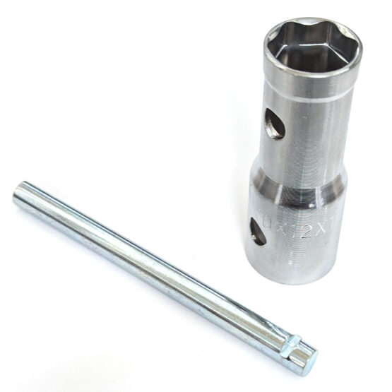 Three Way Spark Plug Wrench - Hex Sizes: 13/16", 5/8", & 18mm