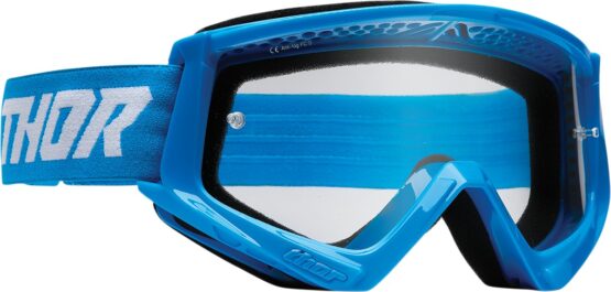 THOR Combat Racer Goggle Blue/White Clear Lens Adult Unisex