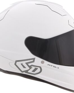 6D ATS-1R Solid Full Face Helmet Gloss White Large