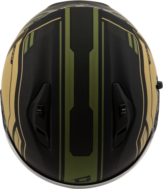 GMAX OF-87 Duke Helmet Matte Black/Green Medium - Image 3