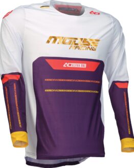 Moose Alpha One Jersey Men's Small White Yellow Purple Red