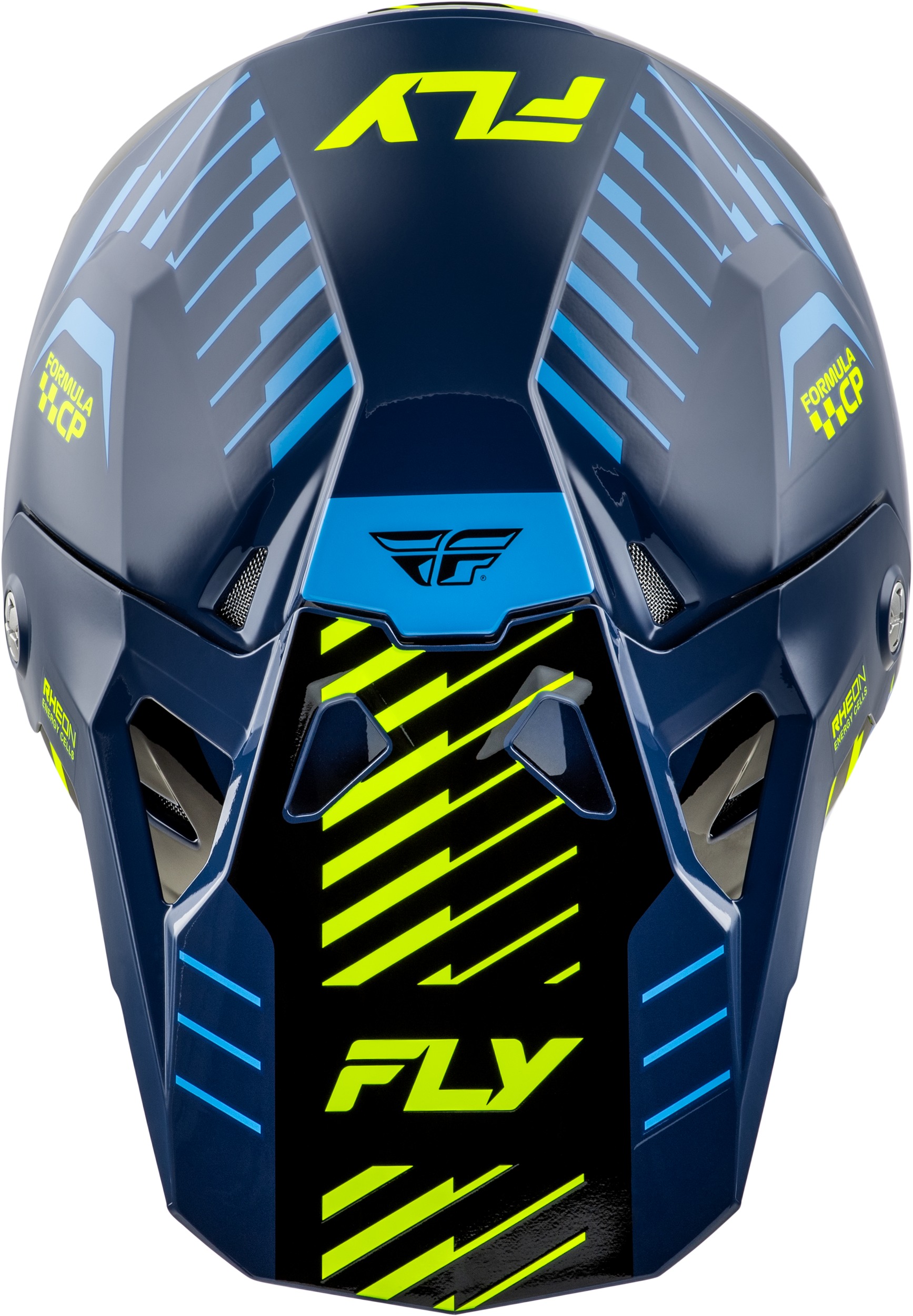 FLY Racing Formula CP Slice Helmet Navy/Hi-Vis/White 2X - Image 3