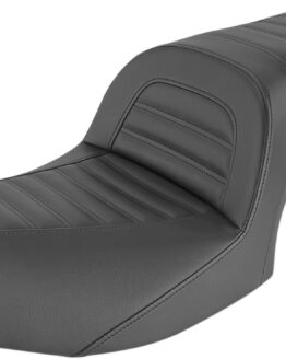 Slim Pleated Tuck and Roll 2-Up Seat Black Gel