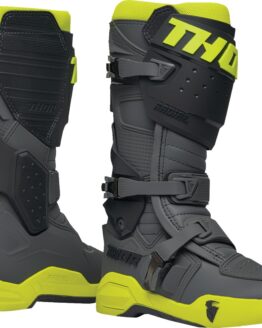 Thor Radial MX Boots Gray/Fluorescent Yellow US 13