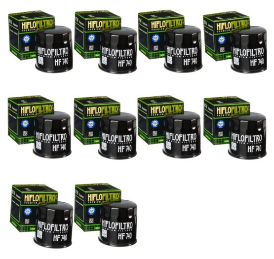 HF740 Oil Filter - Black - 10 Pack