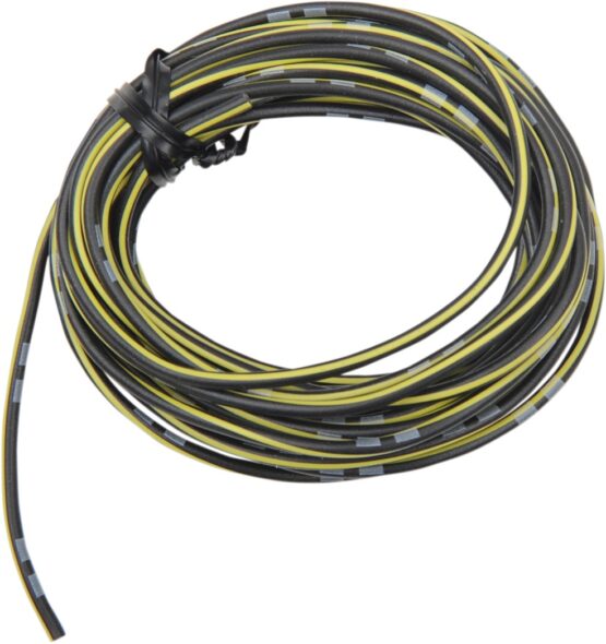 13' Color Match Electrical Wire - Black / Yellow 14A/12V 20AWG - Image 2