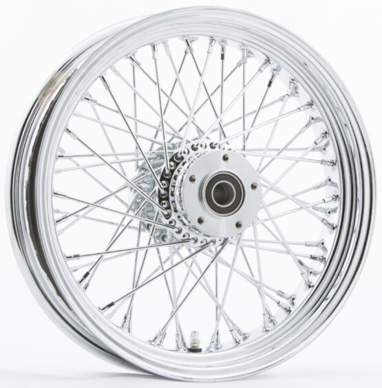 HardDrive Front 60 Spoke Chrome Wheel 16x3.5 Wide Hub 3/4" Axle