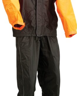 Z1R 2-Piece Rain Suit Black/Orange Small