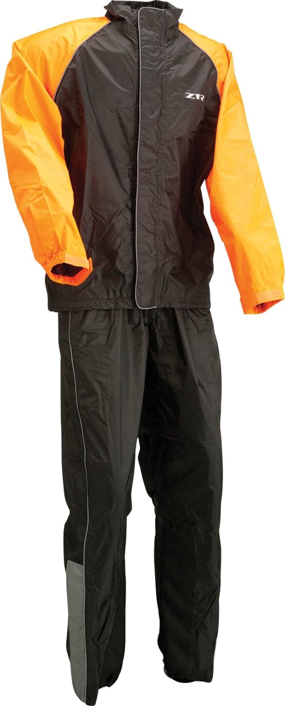 Z1R 2-Piece Rain Suit Black/Orange Small
