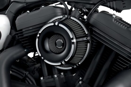 Arlen Ness Slot Track Inverted Air Cleaner Kit Contrast Cut Black - Image 3