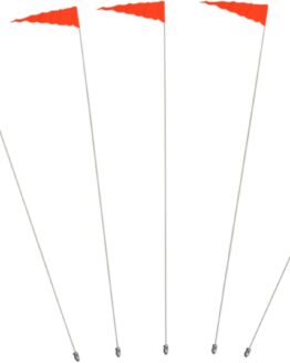 Safety Vehicle Emblem Flag with 6ft Fiberglass Pole, 5 Pack