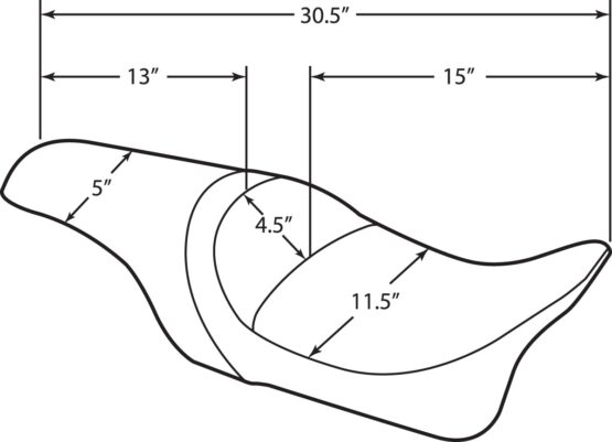 Predator Smooth Leather 2-Up Seat Low 1" - Image 3