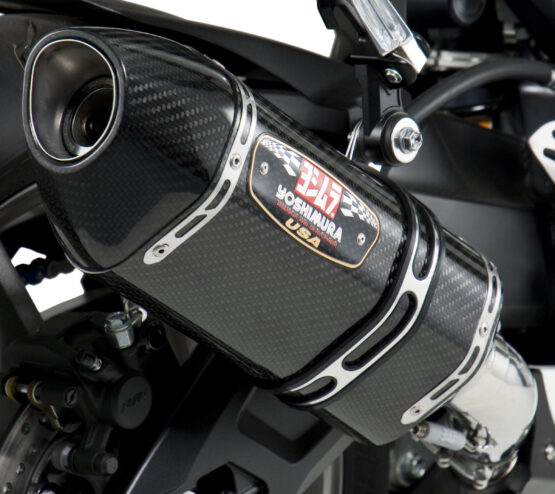 Yoshimura R77 Carbon Fiber Slip-On Exhaust Black Fits 11-24 GSXR600/750