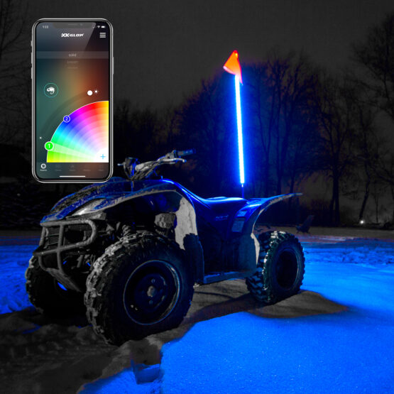 XKGLOW XKchrome LED Whip Light Kit 48in App Control 2nd Gen ATV UTV - Image 3