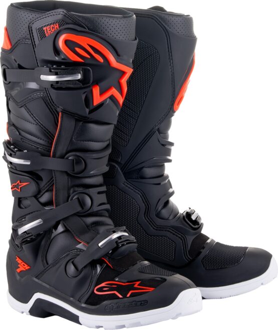 Alpinestars Tech 7 Enduro Boots Black/Red Fluorescent US 7