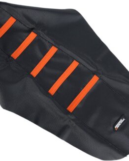 Black/Orange Ribbed Seat Cover