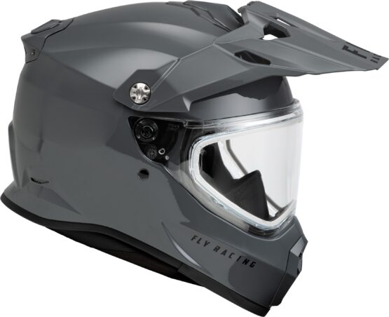 Fly Racing Trekker CW Solid Helmet Grey 2X-Large Dual Shield - Image 4