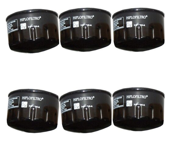 HF164 Oil Filter - Black - 6 Pack