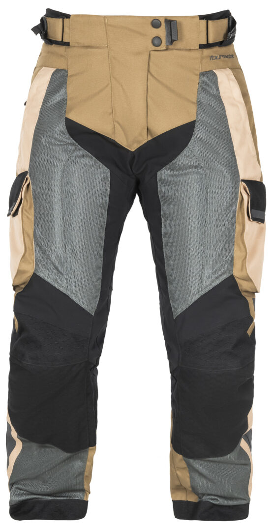 Men's Ridgecrest Hi-Flow Mesh Adventure Touring Pants - X-Large Sand & Gray - Image 3
