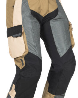 Men's Ridgecrest Hi-Flow Mesh Adventure Touring Pants - Large Sand & Gray
