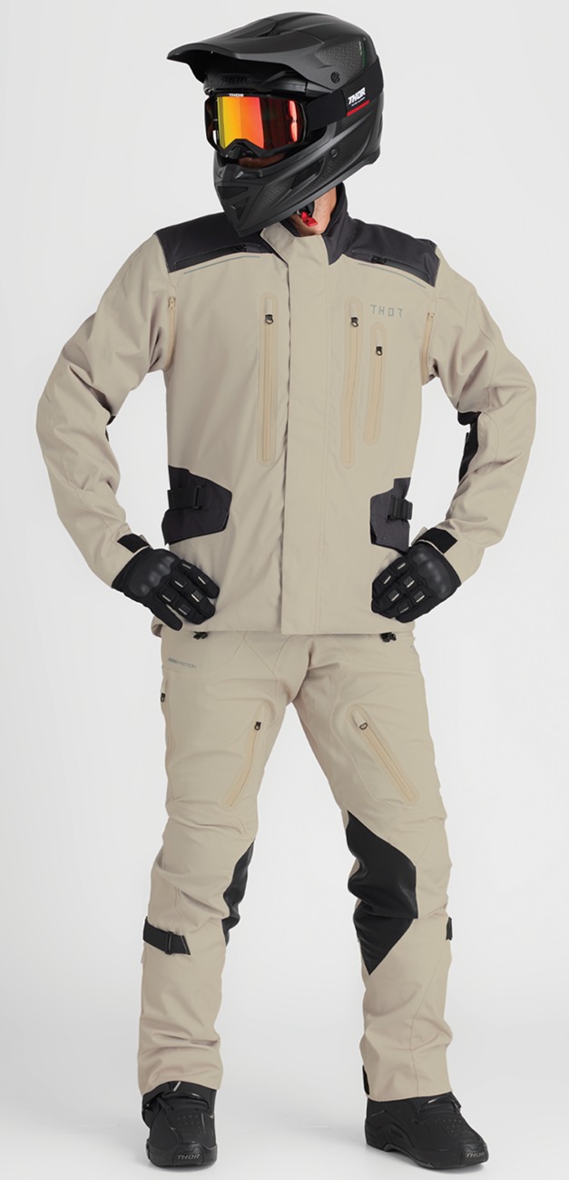 THOR Range Pants Men's Sand Black Size 38 Dual Sport Waterproof - Image 3