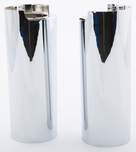 Upper Fork Tube Covers Chrome +2"