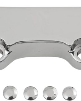 Drag Specialties Handlebar Clamp Chrome Scalloped 1in For 74-17 Harley