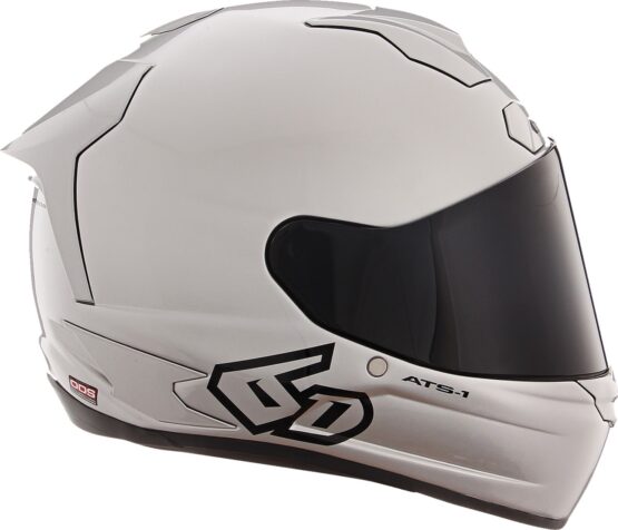 6D ATS-1R Solid Full Face Helmet Gloss Silver XL