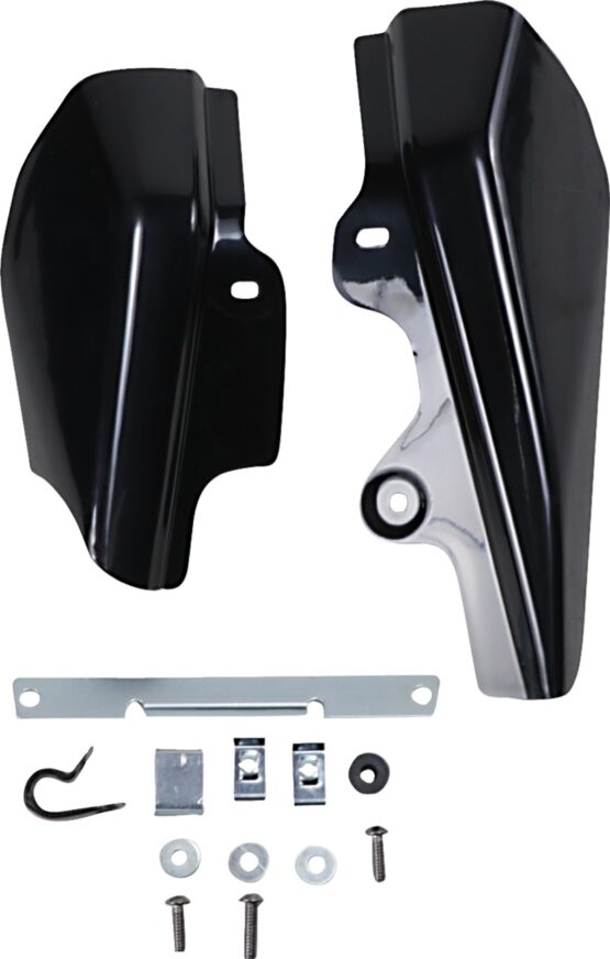 Drag Specialties Frame Mounted Heat Deflectors Black For Harley-Davidson
