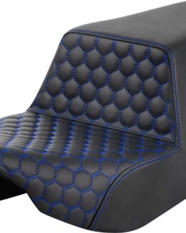 Saddlemen Step-Up Seat Honeycomb Blue Stitch FL 23-24 Harley Touring