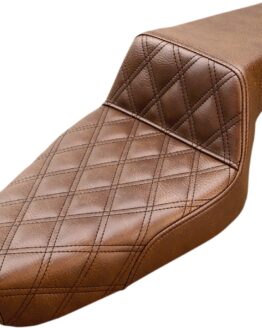 Step-Up Front Lattice Stitch 2-Up Seat Brown