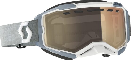 SCOTT Fury LS Snow Cross Goggle White/Grey Bronze Chrome Lens