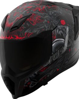 ICON Ultraflite Misanthrope MIPS Helmet Matte Black Red Small