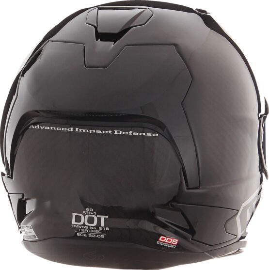6D ATS-1R Solid Full Face Helmet XL Gloss Black Unisex - Image 2