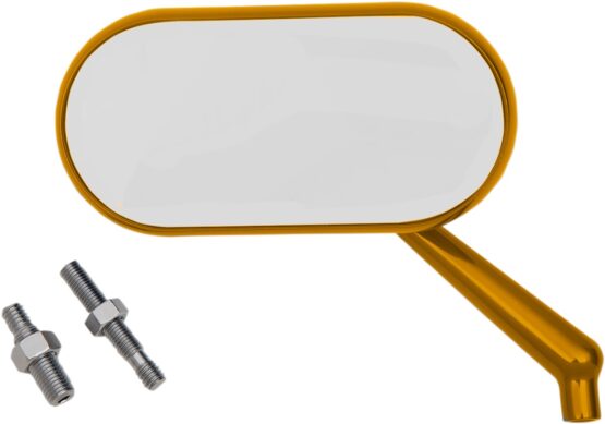 Arlen Ness Right Oval Mirror Gold 13-178