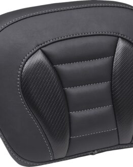 Mustang Deluxe Chopped Tour-Pak Sissy Bar Pad Black Gunmetal Stitch