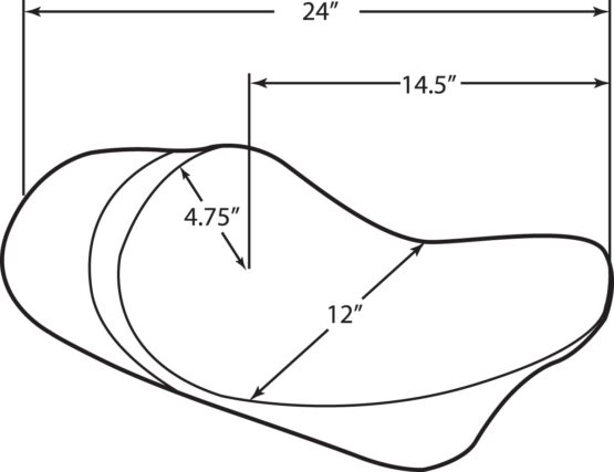 Low-Profile EZ-On Double Diamond Solo Seat Forward - Image 3