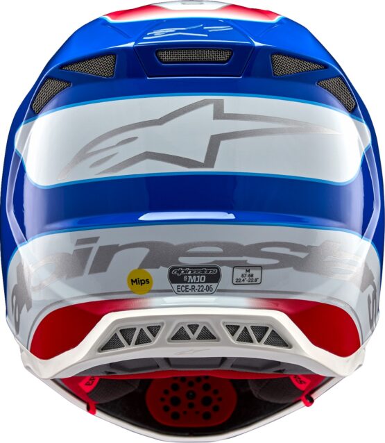 Alpinestars Supertech M10 Aeon MIPS Helmet Gloss Red/Blue Small - Image 4
