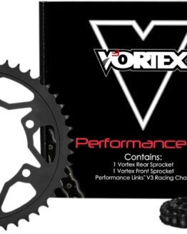 V3 Chain & Sprocket Kit Black SX Chain 525 16/43 Black Steel